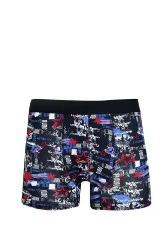 Akbeniz Erkek Penye Likralı Desenli Boxer 40114 - AKBENIZ (1)