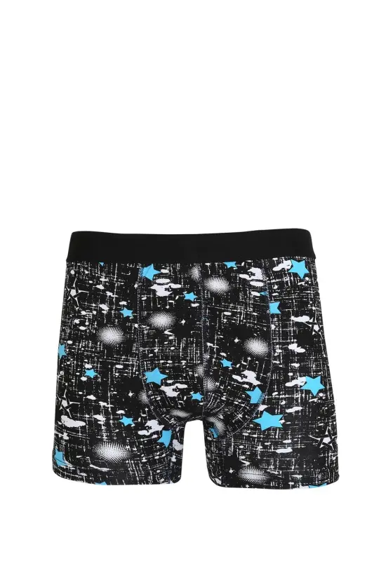 Akbeniz Erkek Penye Likralı Desenli Boxer 40116 - AKBENIZ