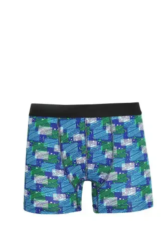 Akbeniz Erkek Penye Likralı Desenli Boxer 40118 - AKBENIZ (1)