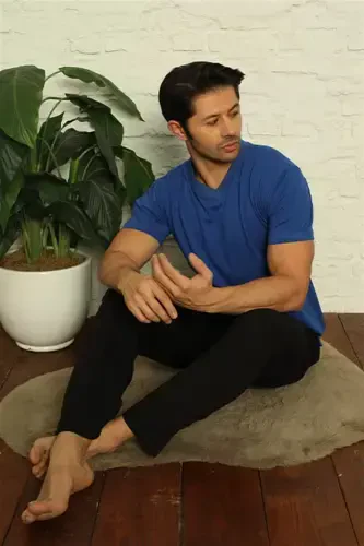 Akbeniz Erkek Sax V Yaka 3'lü Pijama Takım 6822 - Akbeniz (1)