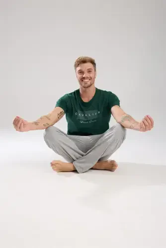 Akbeniz Erkek Yeşil Kısa Kol Pijama Takımı - 4