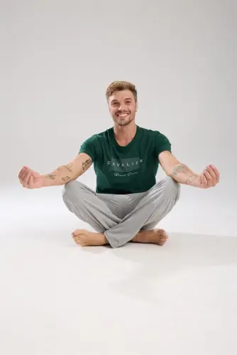 Akbeniz Erkek Yeşil Kısa Kol Pijama Takımı - 4