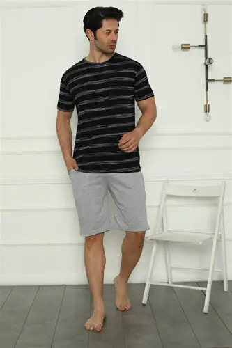 Akbeniz Family Combed Cotton Short Pajamas Set (father - son) 50115 Sold Separately. Prices are Different - 3