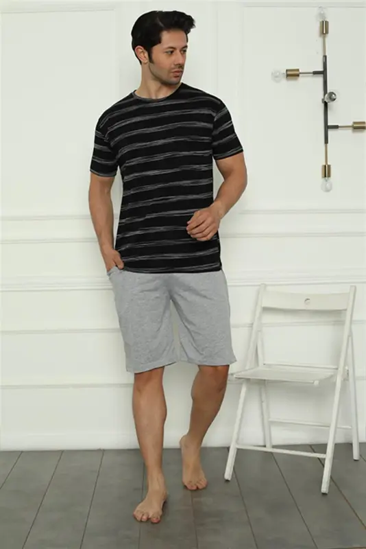 Akbeniz Family Combed Cotton Short Pajamas Set (father - son) 50115 Sold Separately. Prices are Different - 3