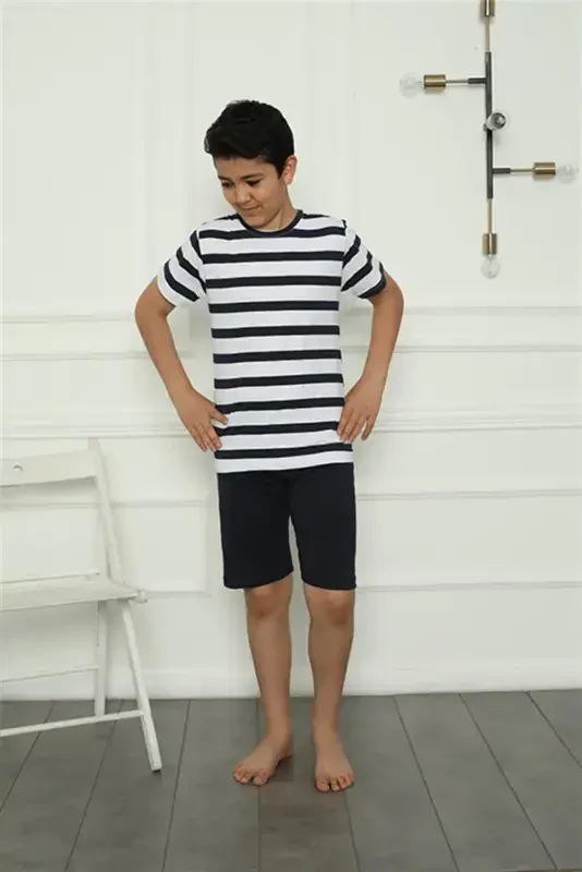 Akbeniz Family Cotton Short Pajamas Set (father - son) 50116 Sold Separately. Prices are Different - 6