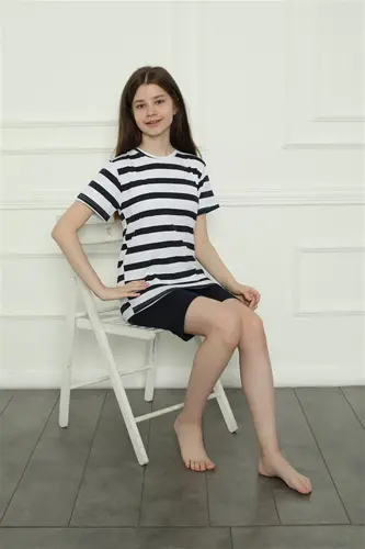 Akbeniz Family Knit Shorts Pajama Set (mother - daughter) 50116 Sold Separately. Prices are Different - 7