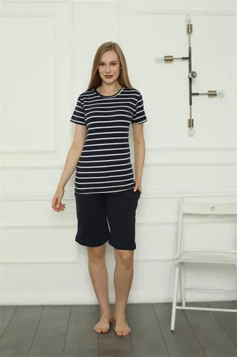 Akbeniz Family Knitted Shorts Pajamas Set (Mother - Daughter) 50117 Sold Separately. Prices are Different - 4
