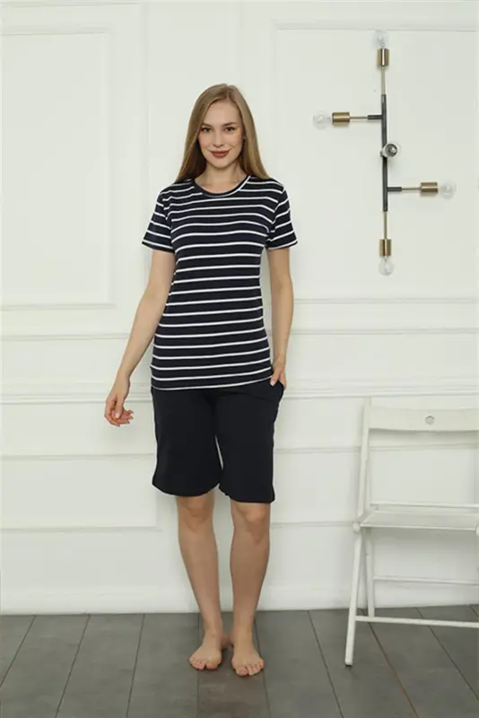 Akbeniz Family Knitted Shorts Pajamas Set (Mother - Daughter) 50117 Sold Separately. Prices are Different - 4