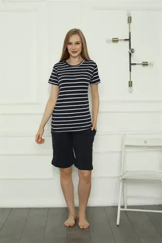 Akbeniz Family Knitted Shorts Pajamas Set (Mother - Daughter) 50117 Sold Separately. Prices are Different - 4