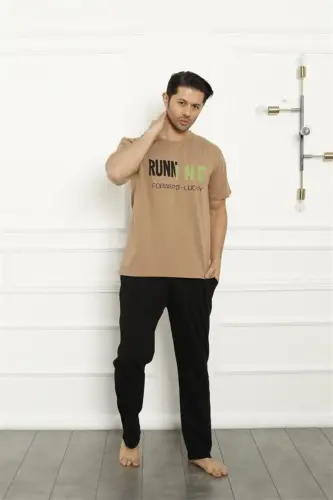 Akbeniz Father Son Beige Family Pajamas Set Sold Separately 50102 - 4