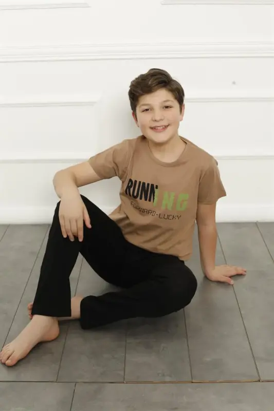 Akbeniz Father Son Beige Family Pajamas Set Sold Separately 50102 - 5