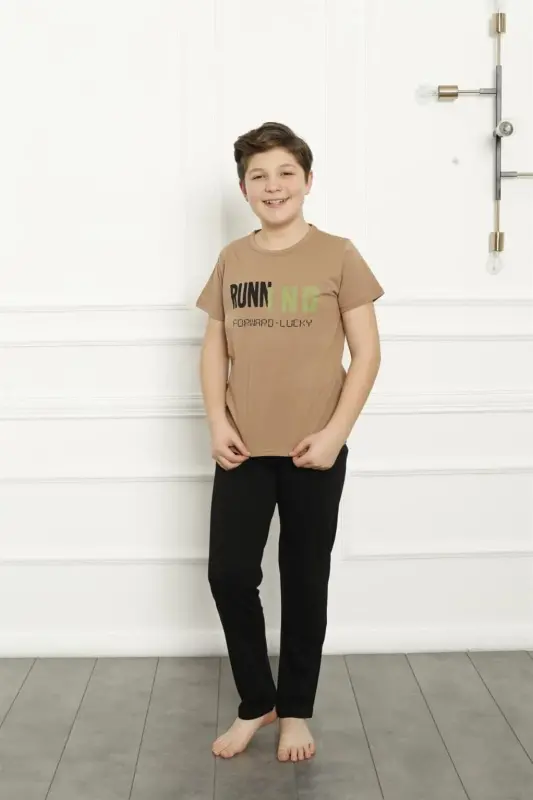 Akbeniz Father Son Beige Family Pajamas Set Sold Separately 50102 - 6
