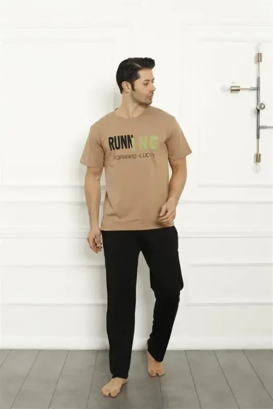 Akbeniz Father Son Beige Family Pajamas Set Sold Separately 50102 - 3