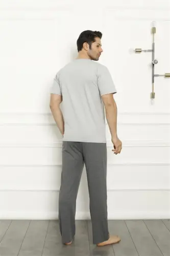 Akbeniz Father Son Gray Family Pajamas Set Sold Separately 50102 - 7