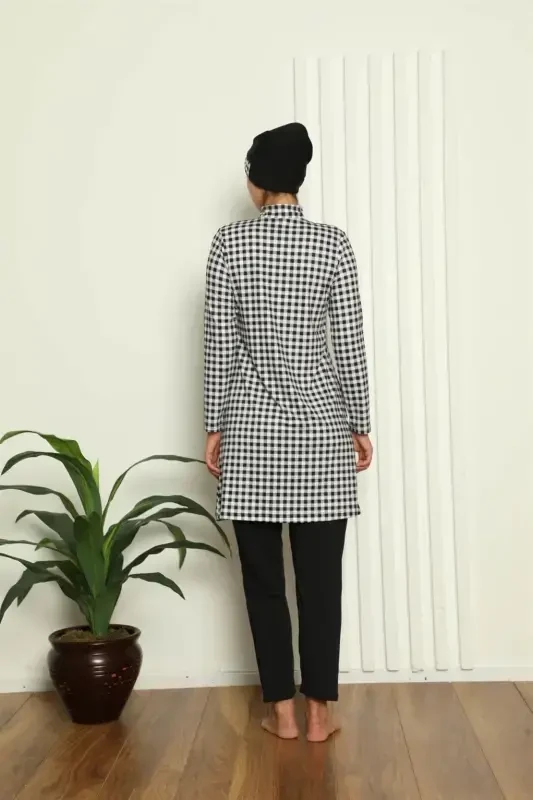 Akbeniz Full Coverage Digital Patterned Swimsuit 31040 - 3