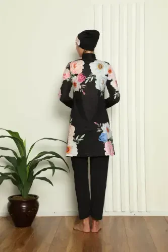 Akbeniz Full Coverage Digital Patterned Swimsuit 31045 - 3