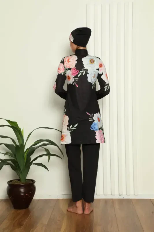 Akbeniz Full Coverage Digital Patterned Swimsuit 31045 - 3