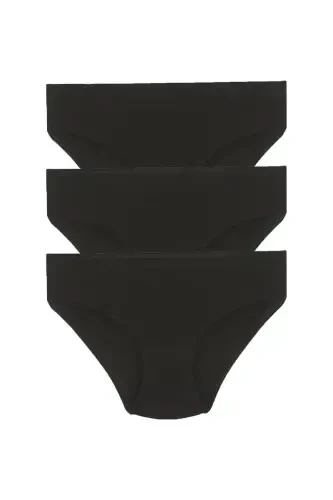 Akbeniz Girls' 3-Pack Black Panties 