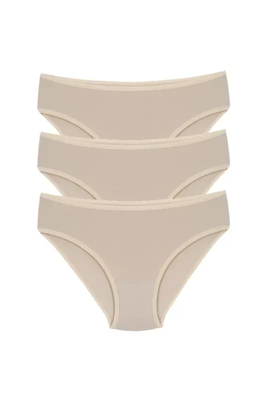 Akbeniz Girls 3-Pack Milk Coffee Panties - AKBENIZ