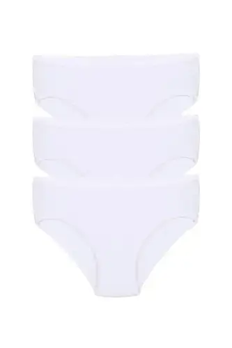 Akbeniz Girl's 3-Pack White Panties - 1
