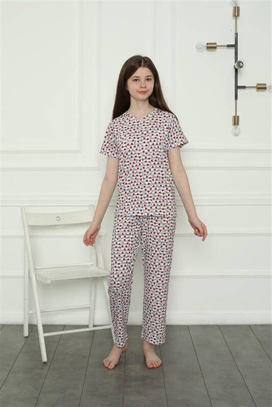 Akbeniz Girl's Cotton Pajama Set 20409 - 1