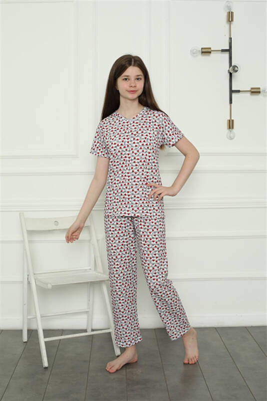 Akbeniz Girl's Cotton Pajama Set 20409 - 2