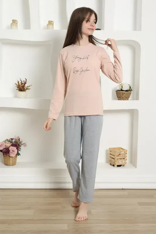 Akbeniz Girls Knitted Pajamas Set 20425 - 4