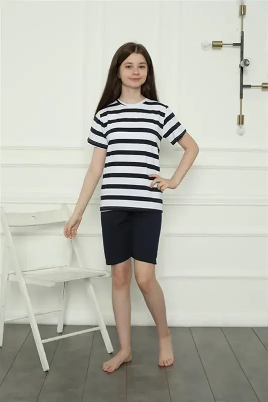 Akbeniz Girls' Short Pajama Set 20406 - AKBENIZ