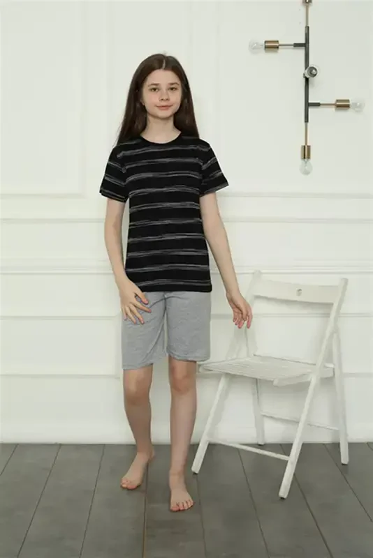 Akbeniz Girls Short Pajamas Set 20405 - 2