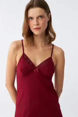 Akbeniz İp Askılı Penye Gecelik 367 - AKBENIZ (1)