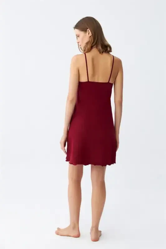 Akbeniz İp Askılı Penye Gecelik 367 - 6