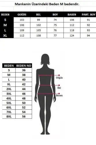 Akbeniz Kadın 3'lü Sabahlık Pijama Takım 16103 - 7