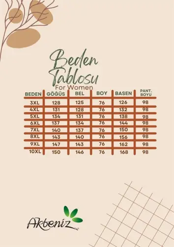 Akbeniz Kadın Büyük Beden Kısa Kol Penye Pijama Takımı Petrol 202505 - 6