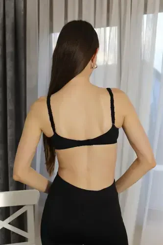 Akbeniz Kadın Destekli Balenli Sütyen 2814 Siyah - 8