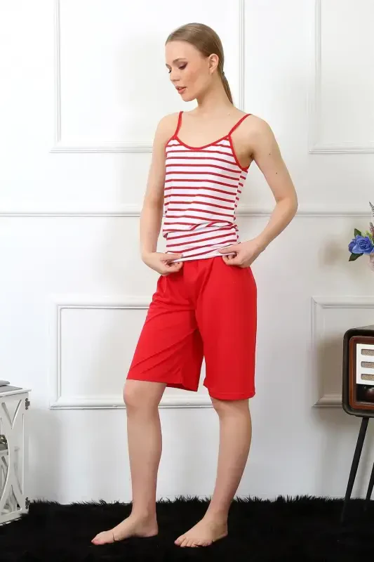 Akbeniz Kadın İp Askılı Kapri Takım 3608 - 3