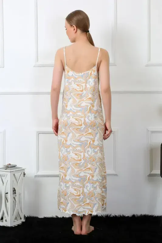 Akbeniz Kadın İp Askılı Uzun Gecelik 825 - 4