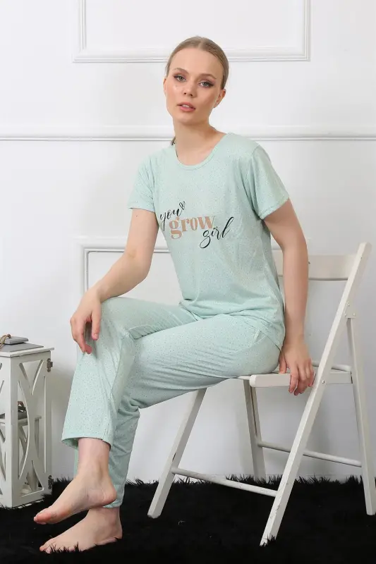 Akbeniz Kadın Kısa Kol Pijama Takım 4140 - 2