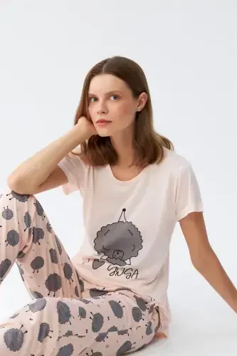 Akbeniz Kadın Kısa Kol Pijama Takım 20410 - AKBENIZ (1)