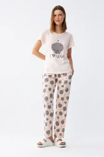 Akbeniz Kadın Kısa Kol Pijama Takım 20410 - 3