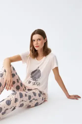 Akbeniz Kadın Kısa Kol Pijama Takım 20410 - 6