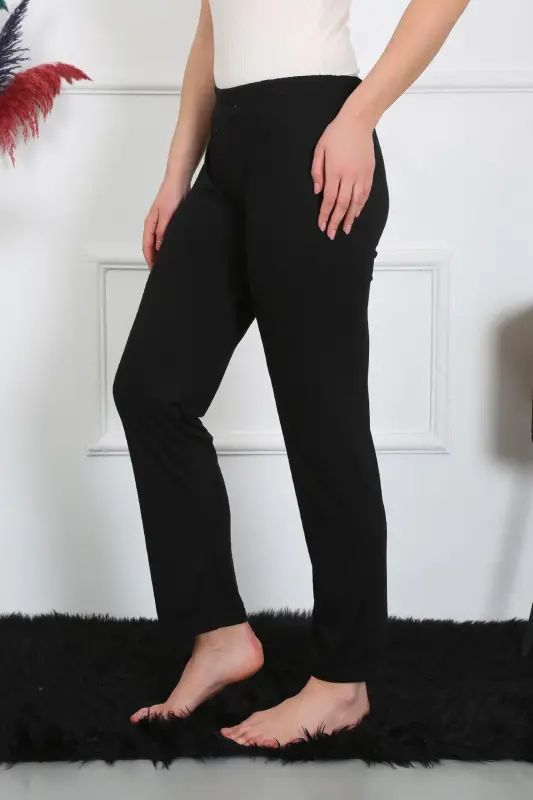 Akbeniz Kadın Pamuk Penye Tek Alt Pijama Siyah 27514 - 2