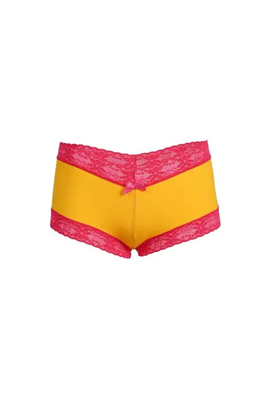 Akbeniz Kadın Pamuklu 2li Boxer Sarı 40265 - 2