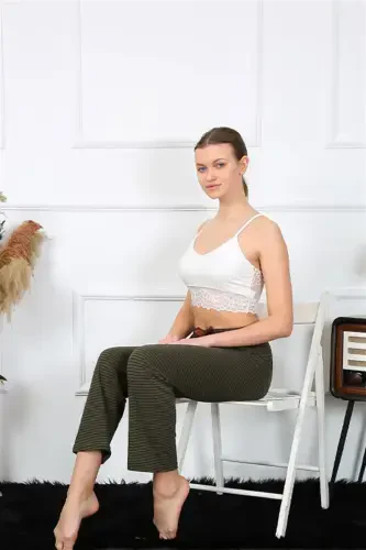 Akbeniz Kadın Pamuklu Alt Pijama 27464 - 4