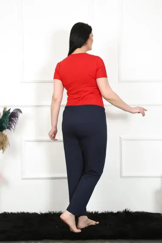 Akbeniz Kadın Pamuklu Büyük Beden Alt Pijama 27472 - 5