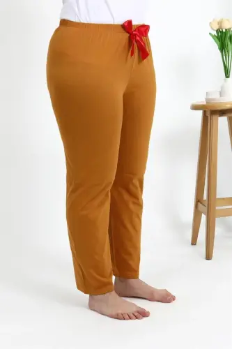 Akbeniz Kadın Pamuklu Büyük Beden Alt Pijama 27559 Hardal - 3