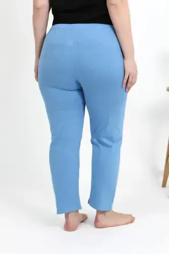 Akbeniz Kadın Pamuklu Büyük Beden Alt Pijama 27559 Mavi - 6