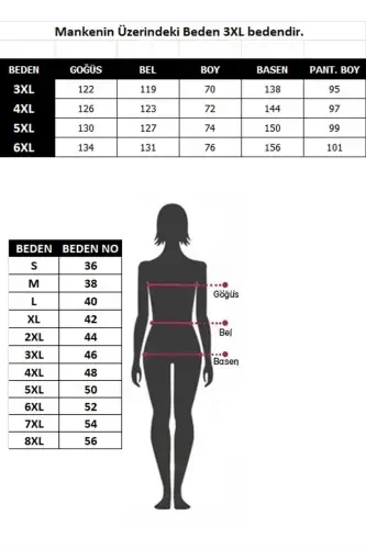 Akbeniz Kadın Pamuklu Cepli Kısa Kol Büyük Beden Pijama Takım 202126 - 4