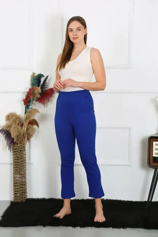 Akbeniz Kadın Pamuklu Sax Tek Alt Pijama 27523 - 3