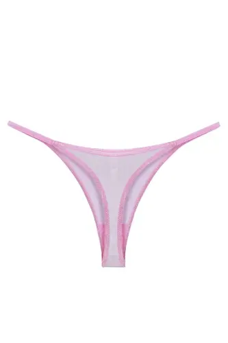 Akbeniz Kadın Pembe Transparan 2'li Tanga Slip - AKBENIZ (1)