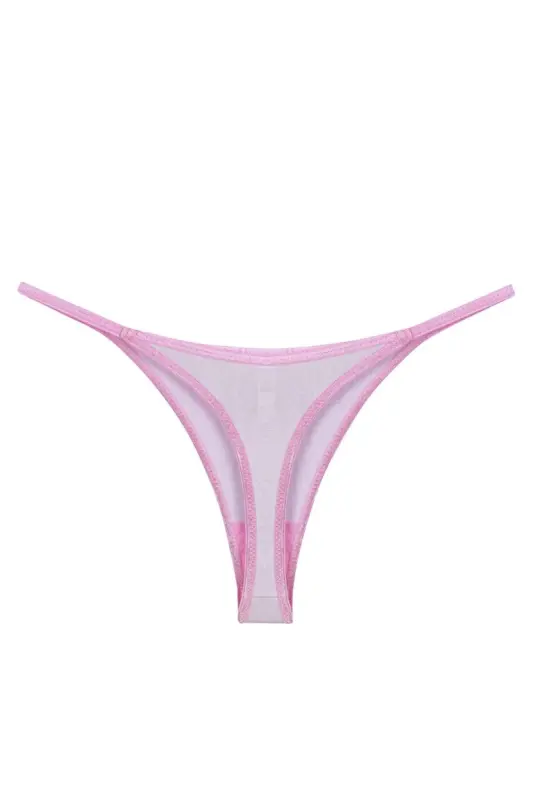 Akbeniz Kadın Pembe Transparan 2'li Tanga Slip - 2